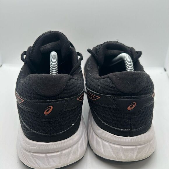 Asics Womens Gel Contend 6 Running Shoes Black 1012A570 Low Top Lace Up 8 - Picture 6 of 7
